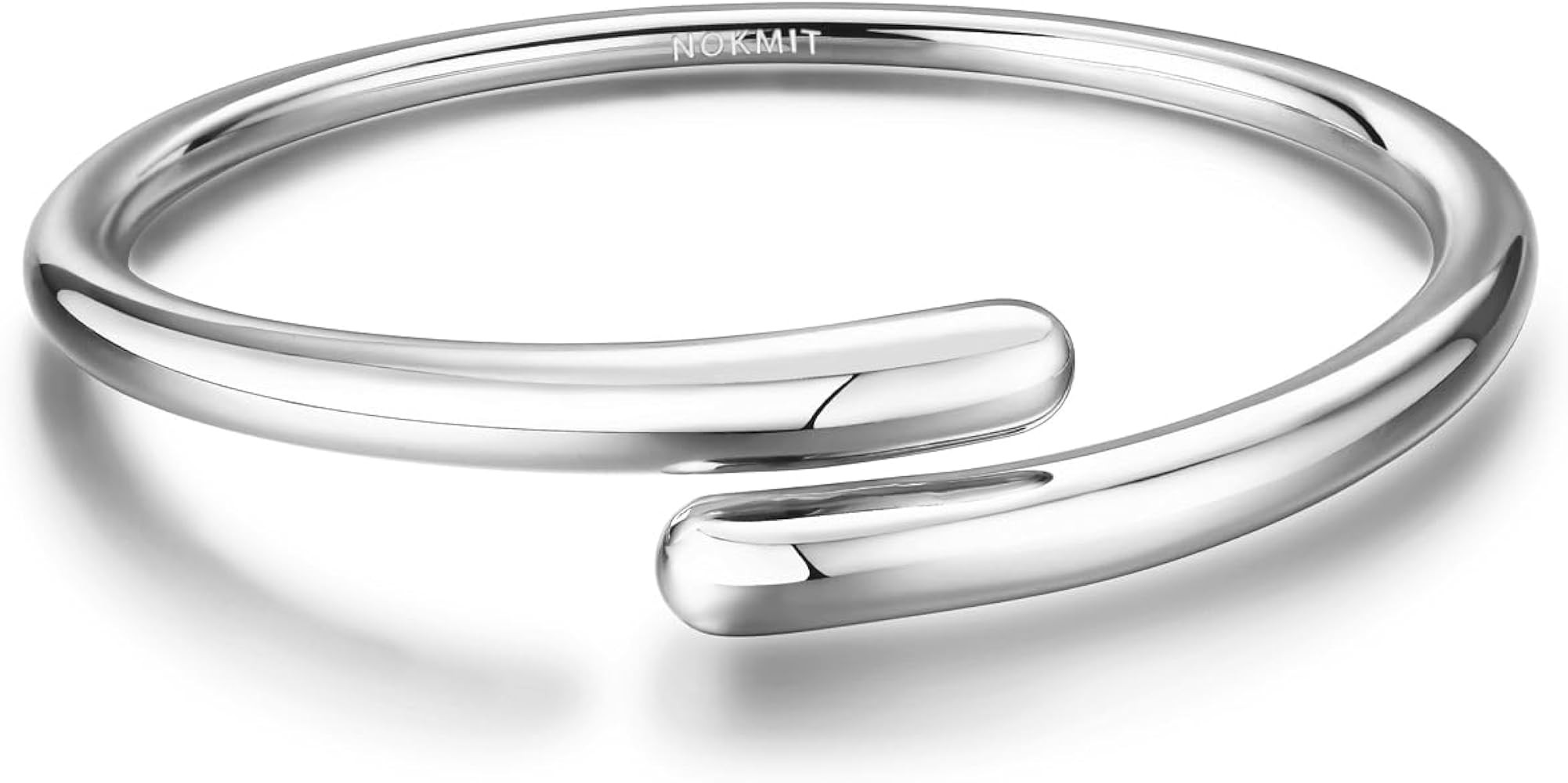 NOKMIT 14K Gold Filled Cuff Bnagle Bracelets for Women Bypass Teardrop Adjustable Wrap Open Brace... | Amazon (US)