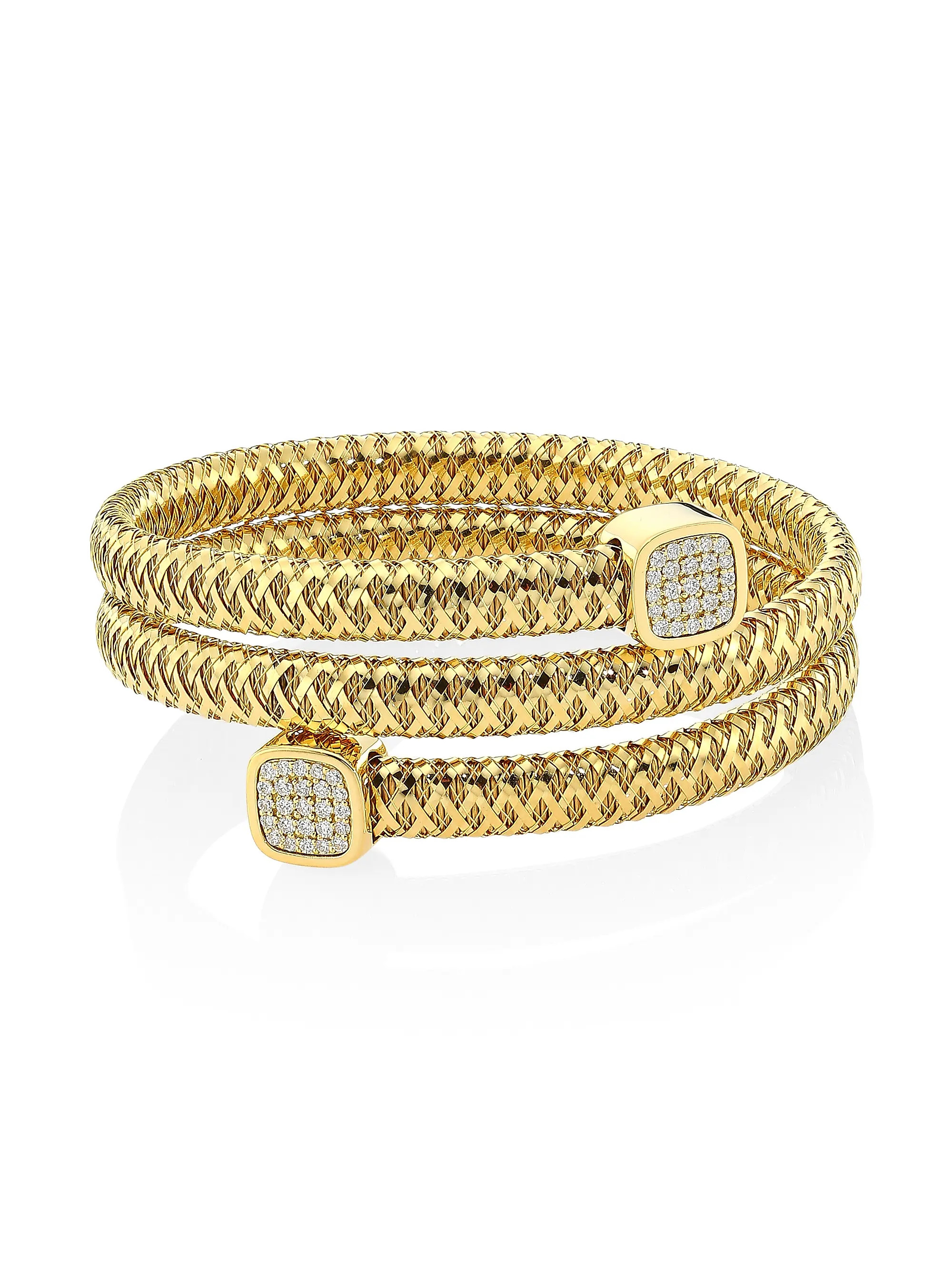 Primavera 18K Yellow Gold & Diamond Coiled Wrap Bracelet | Saks Fifth Avenue
