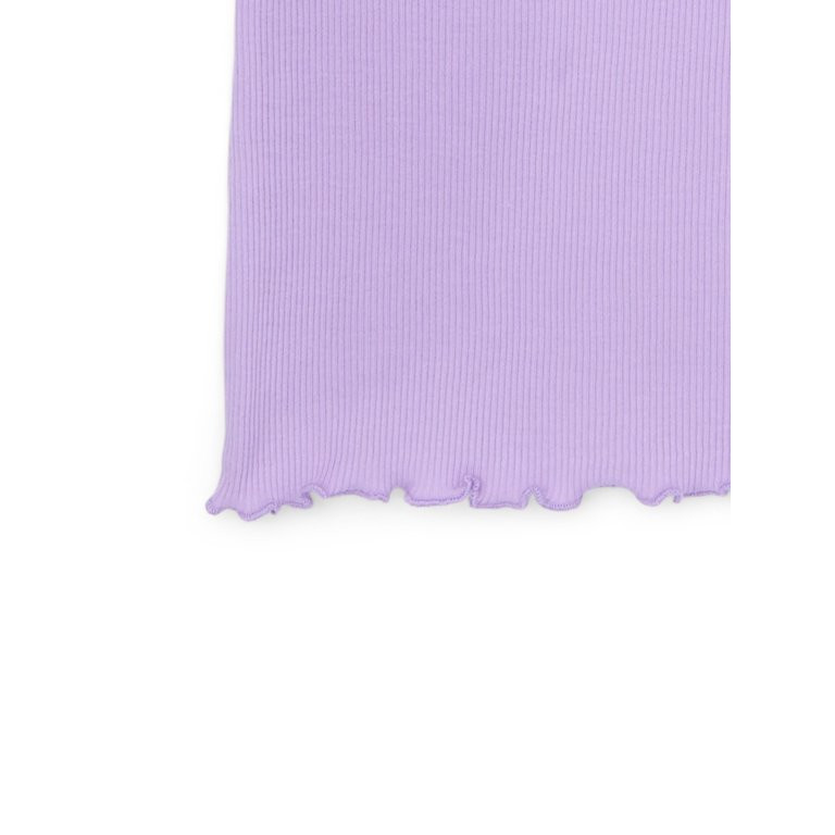 Garanimals Toddler Girl Solid Rib Tank with Lettuce Hem, Sizes 18M-5T | Walmart (US)