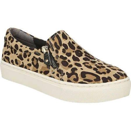 Women s Dr. Scholl s No Chill Slip On Sneaker Tan/Black Leopard Print Fabric 6.5 M | Walmart (US)