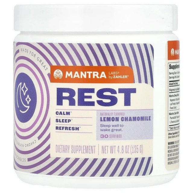 Zahler Mantra Labs, Rest, Lemon Chamomile, 4.8 oz (135 g) | Walmart (US)