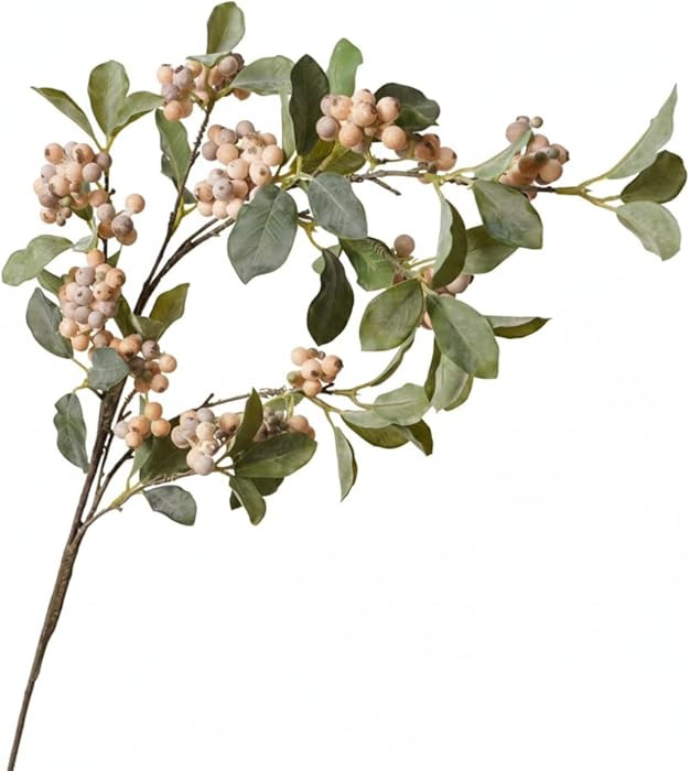 Angel Isabella Artificial Frosted Berry Sprays with Grey-Green Leaves, Realistic Faux Winter & Fa... | Amazon (US)