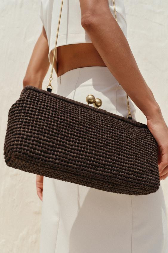 WOVEN CLUTCH BAG | Zara US