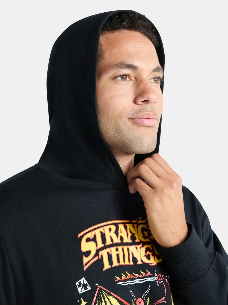 Netflix Stranger Things Men's and Big Men's Hellfire Graphic Hoodie, Sizes XS-3XL - Walmart.com | Walmart (US)