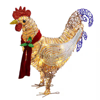 Holiday Living 2-ft LED Rooster Yard Decoration | Lowe's