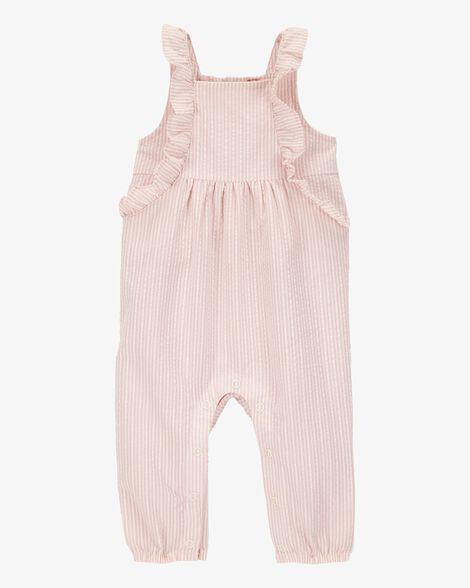 Baby Striped Seersucker Jumpsuit - Pink | Carter's Inc