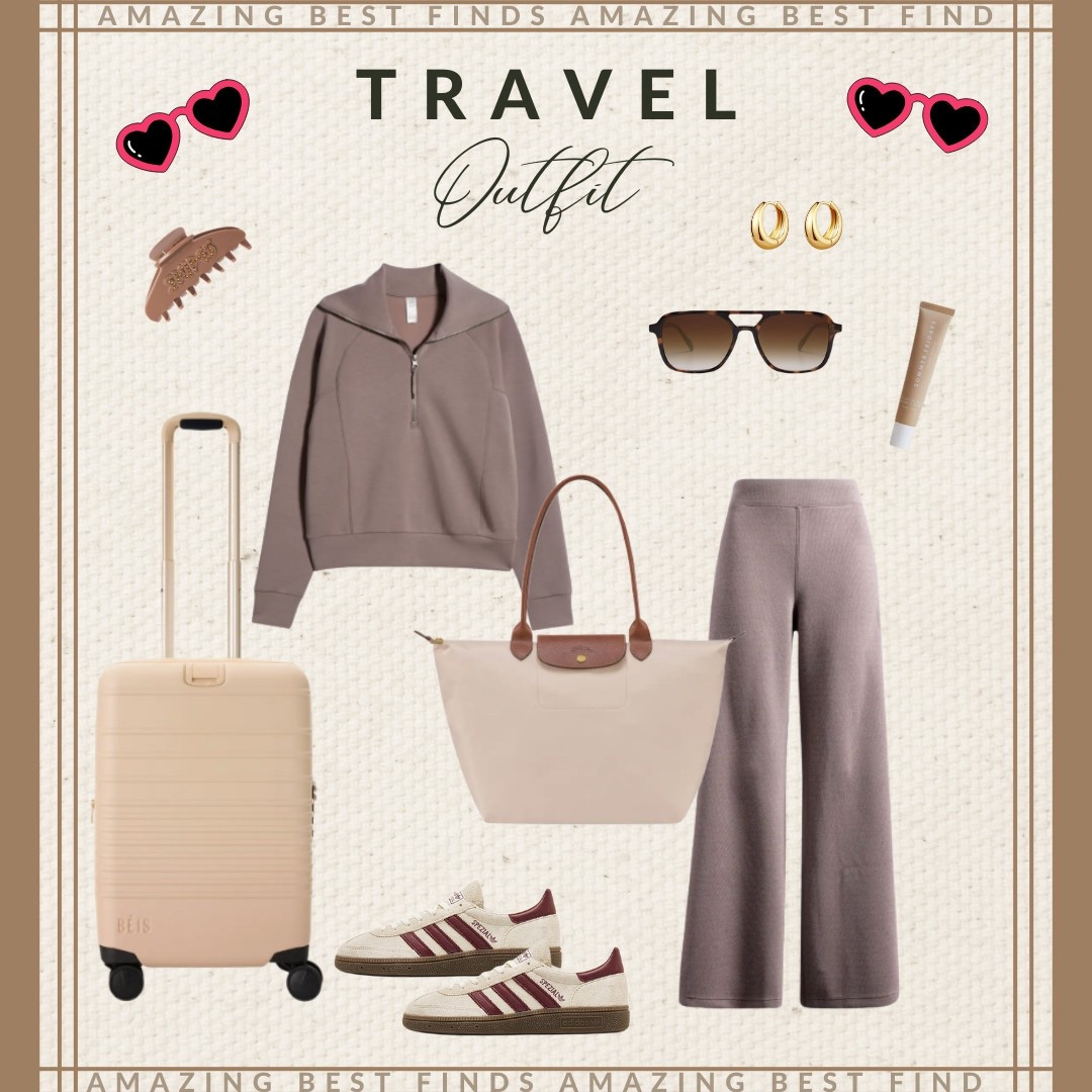 Comfort and cute—this is my go-to travel outfit.
Whether you’re catching a flight or heading out for a road trip, these cozy pieces are perfect for staying warm, stylish, and organized from airport to arrival.

Neutral layers, walkable sneakers, and an everyday tote that fits all the essentials? Say less.

#LTKBeauty #LTKTravel #LTKStyleTip