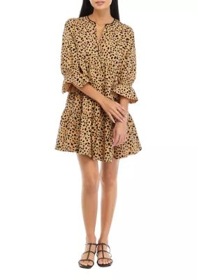 Crown & Ivy™ Petite Printed Tiered Mini Dress | Belk