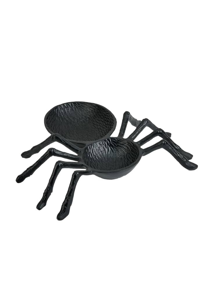 Serene Spaces Living Black Spooky Spider Bowl - Cast Aluminum Dish for Halloween Treats, Candy Ho... | Amazon (US)