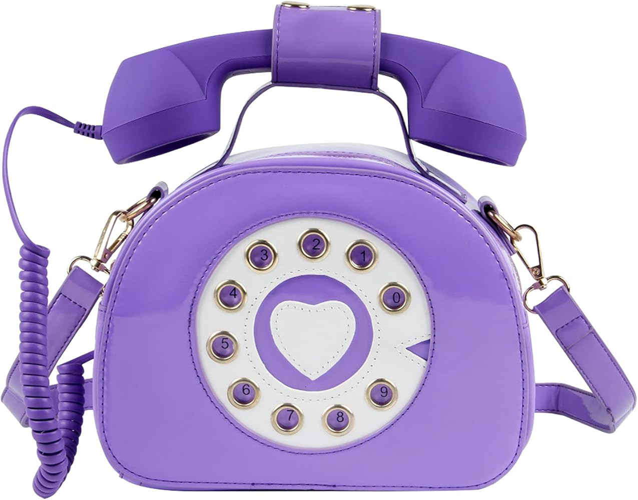 Oweisong Fun Telephone Purse for Women Novelty Pink Phone Tote Handbags Top Handle Shoulder Cross... | Amazon (US)