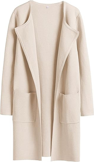 ANRABESS Womens Cardigan Sweater Open Front Knit Long Coatigan Dressy Casual Jacket Coat 2025 Fal... | Amazon (US)