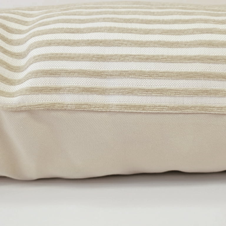 Mainstays 14" x 36" Beige Yarn Dyed Stripe Lumbar Decorative Pillow | Walmart (US)