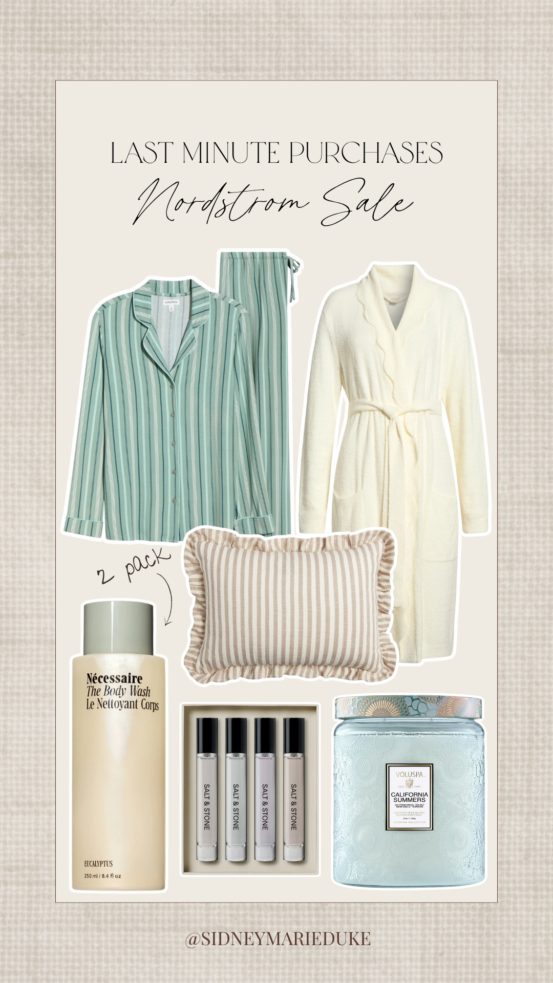 Last call for the Nordstrom Anniversary Sale!💛 Sharing a few of my favorite finds before it ends Sunday☺️




Sale alert, nordstrom anniversary sale, n sale, savings, good deals, discount, sales, candle, robe, pajamas, matching set, throw pillow, accent, perfume, fragrance, body wash, barefoot dreams, salt + stone, necessaire, sidneymarieduke 

 #LTKselfcare #LTKHome #LTKSaleAlert