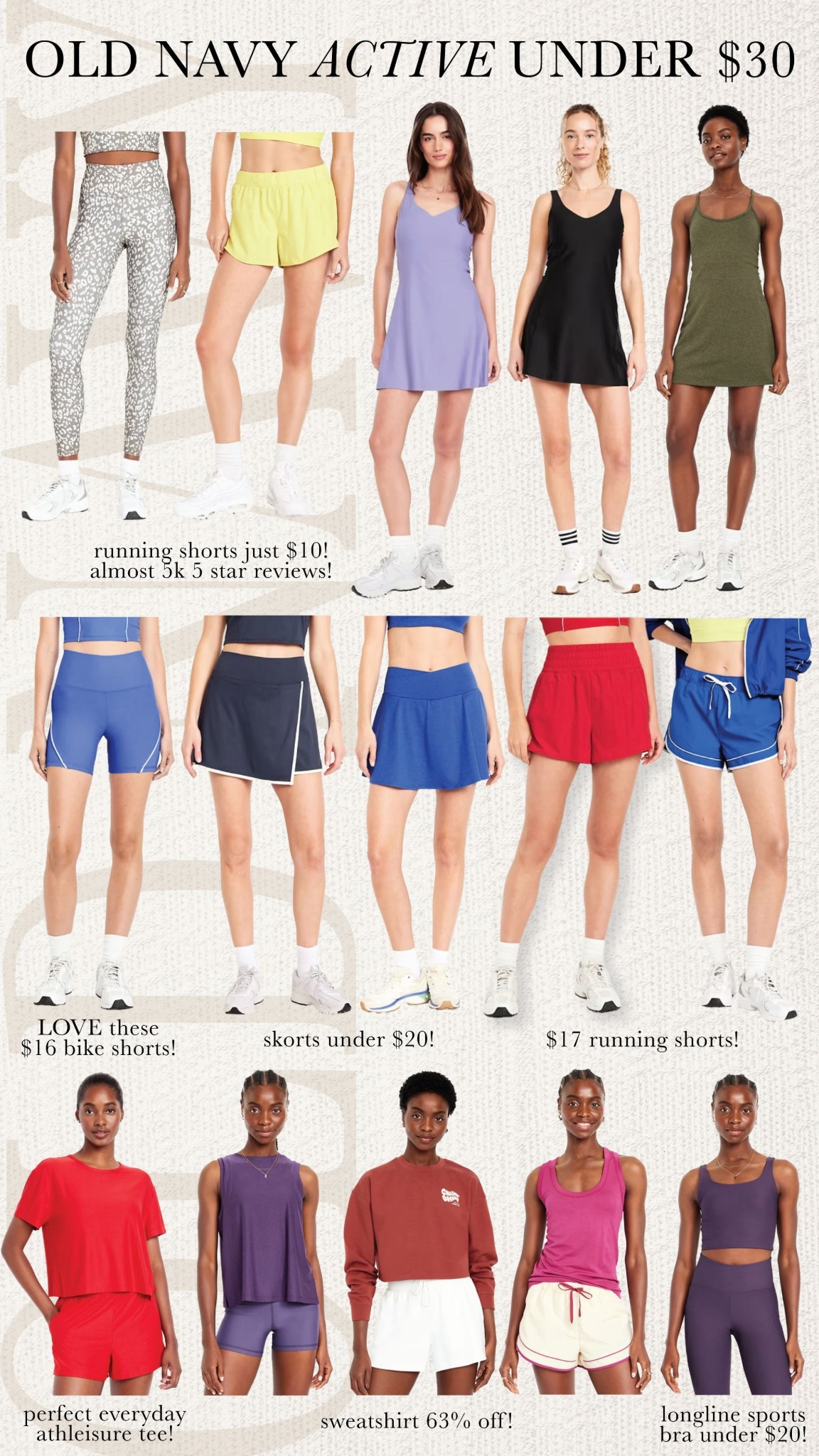 old navy activewear under $30! 💛

#LTKStyleTip #LTKActive #LTKFindsUnder50