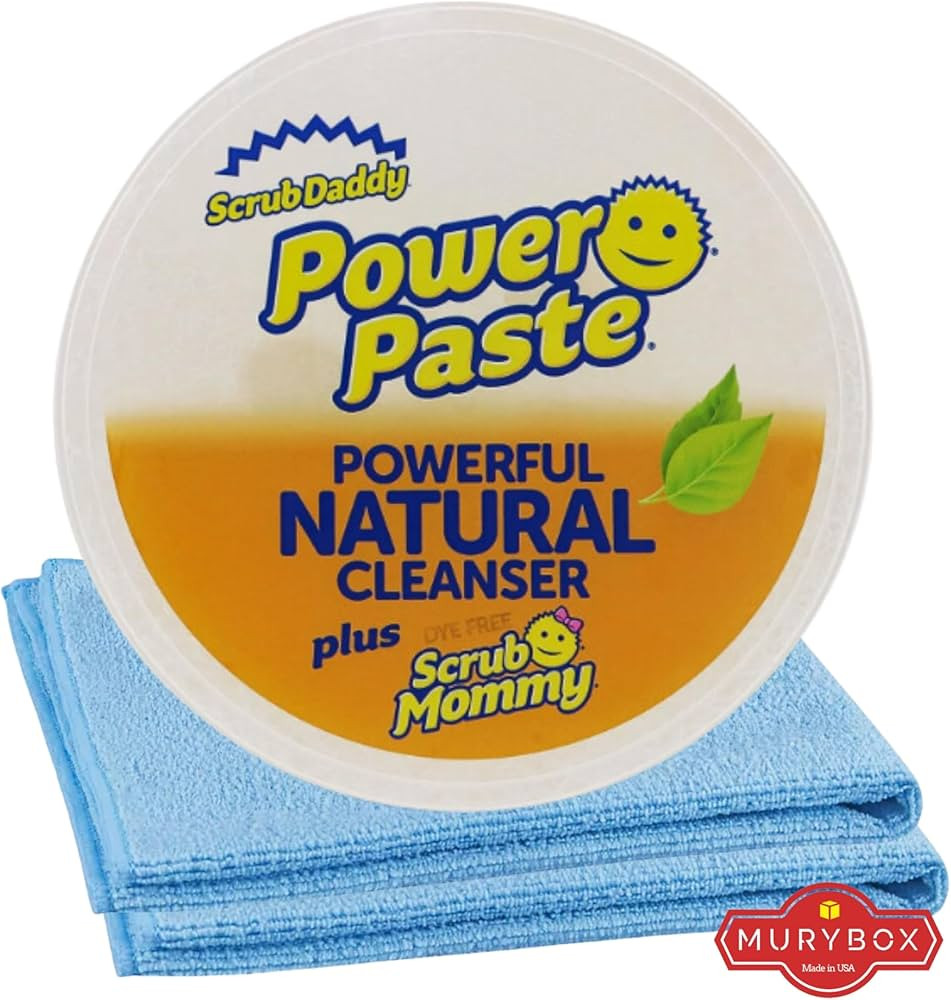 Scrub Daddy Power Paste with Scrub Mommy, Cleaning Paste Bundle with 2 Microfiber Cleaning Towel ... | Amazon (US)