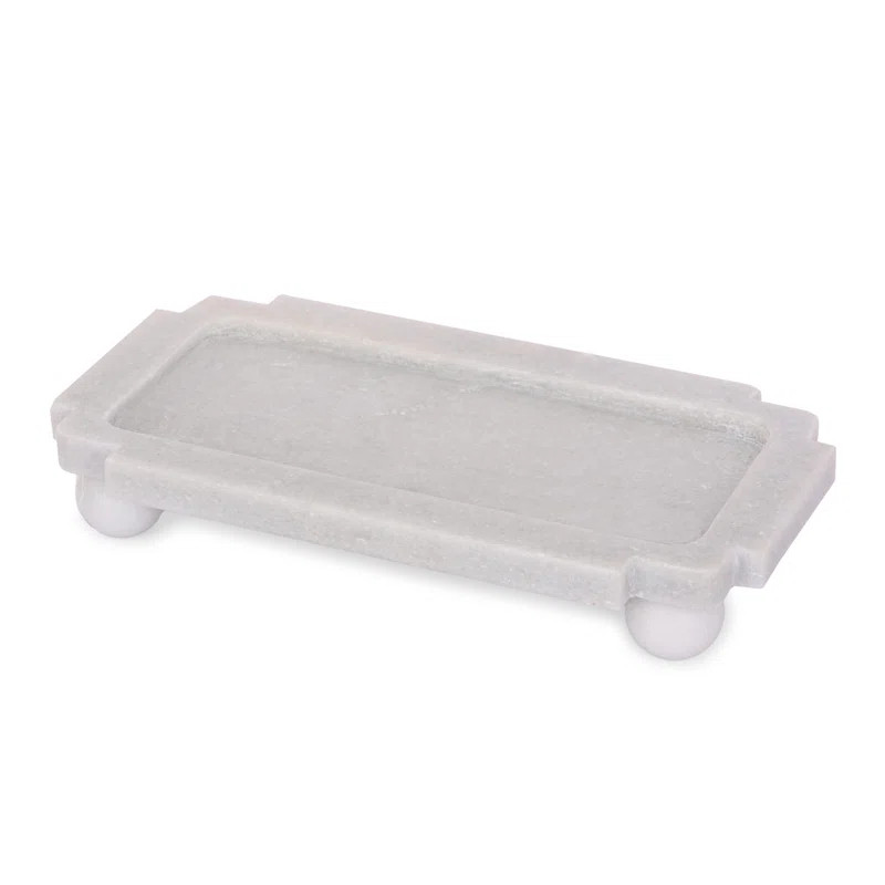 White Marble Novelty Vanity Decorative Tray | Perigold