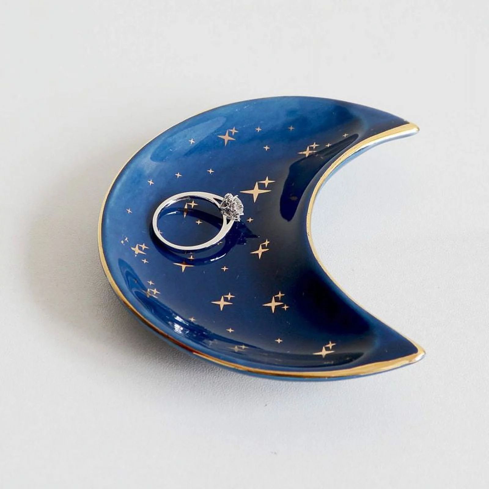 Moon Shape Jewelry Dish Organizer, Small Decorative Trinket Dish, Accent Tray for Vanity, Dessert... | Walmart (US)