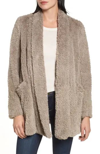 Women's Kenneth Cole New York 'Teddy Bear' Faux Fur Clutch Coat | Nordstrom