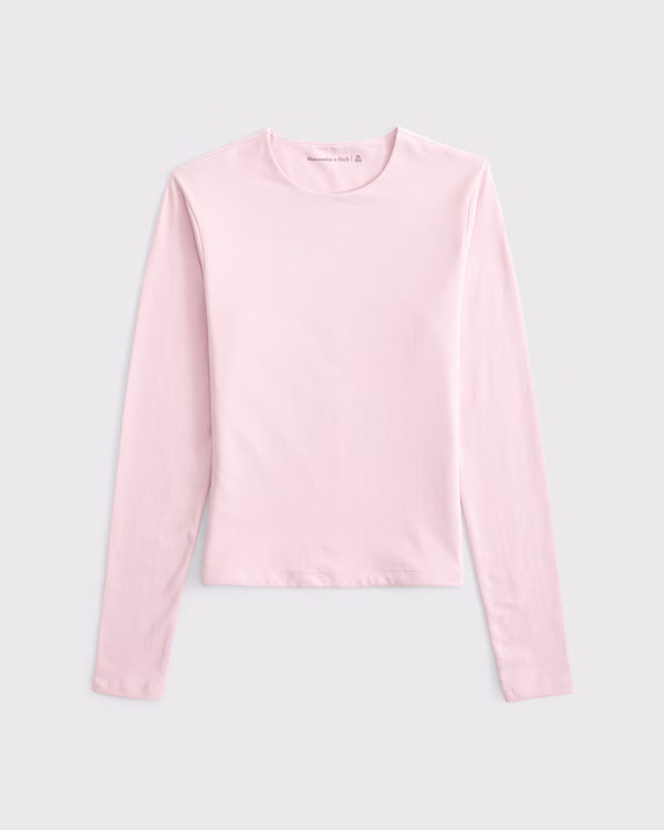 Double-Lined Long-Sleeve Baby Tee | Abercrombie & Fitch (US)