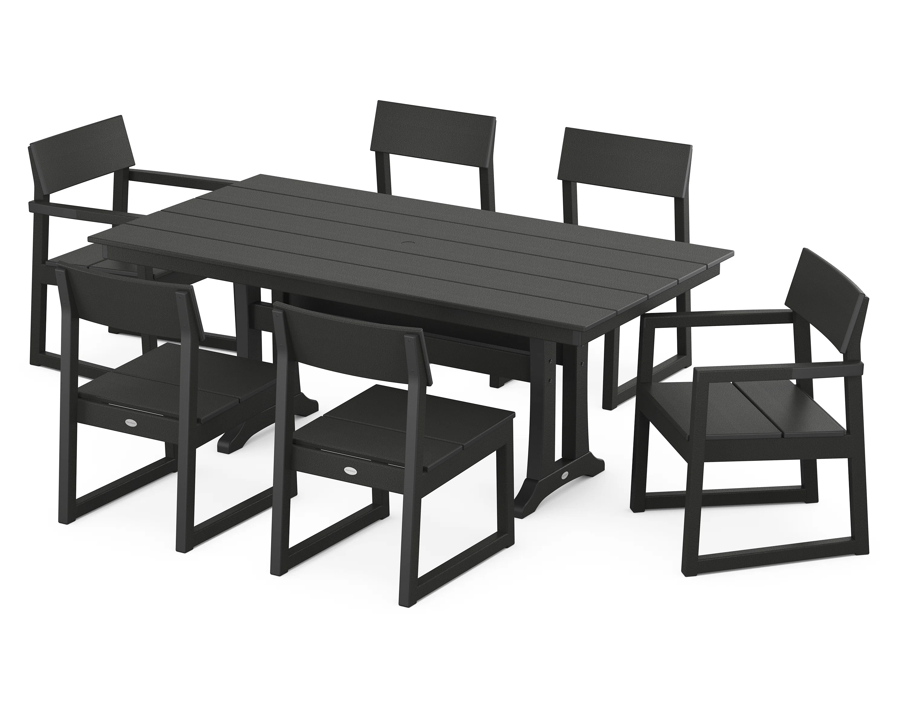 Edge 7 Piece 72.25'' Farmhouse Dining Set (Set of 7) | Wayfair North America