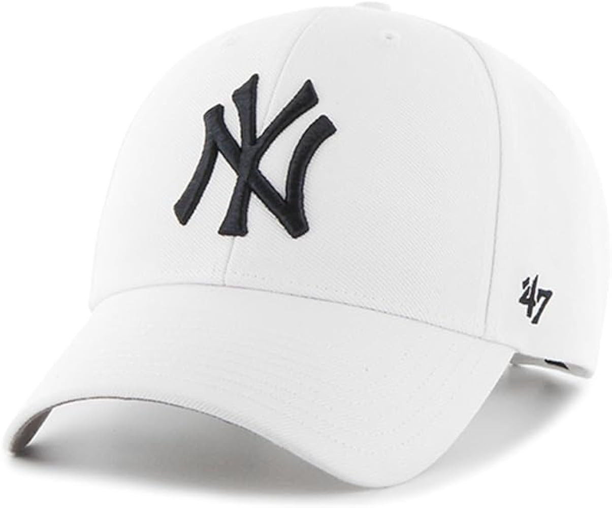 '47 New York Yankees MVP Hat Baseball Cap - White, White, One Size | Amazon (CA)