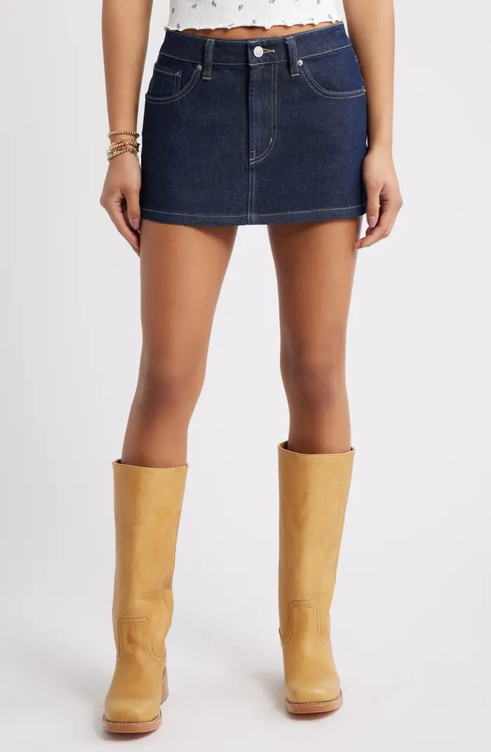 Heart Pocket Low Rise Denim Miniskirt | Nordstrom