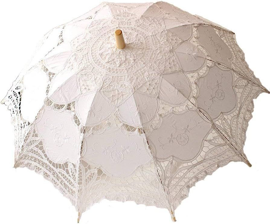 FOME Home & Kitchen Wedding Lace Parasol Umbrella Victorian Lady Costume Accessory Bridal Party D... | Amazon (CA)