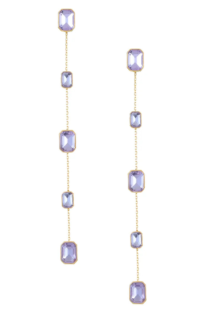 Baguette Crystal Linear Drop Earrings | Nordstrom