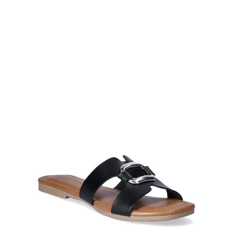 Time and Tru Women's Embellished Slide Sandals | Walmart (US)