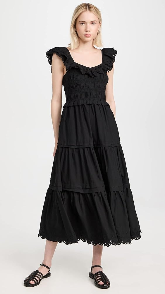 Madewell Women's Madilynn Ruffle Neck Lucie Midi Dress | Amazon (US)