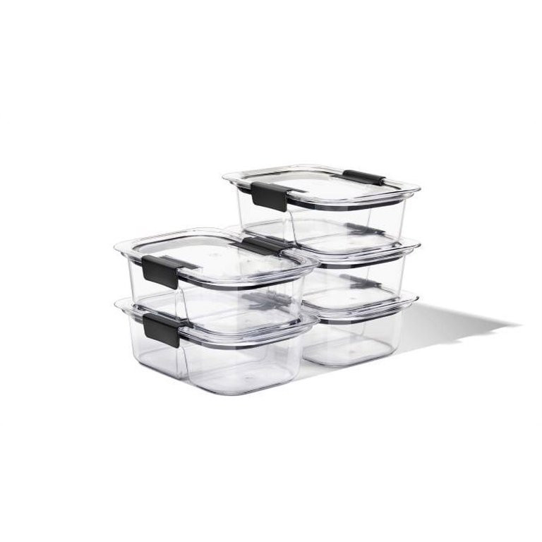 Rubbermaid Brilliance 10 Piece 2 Compartment Meal Prep Food Storage Containers, 2.85 Cup - Walmar... | Walmart (US)