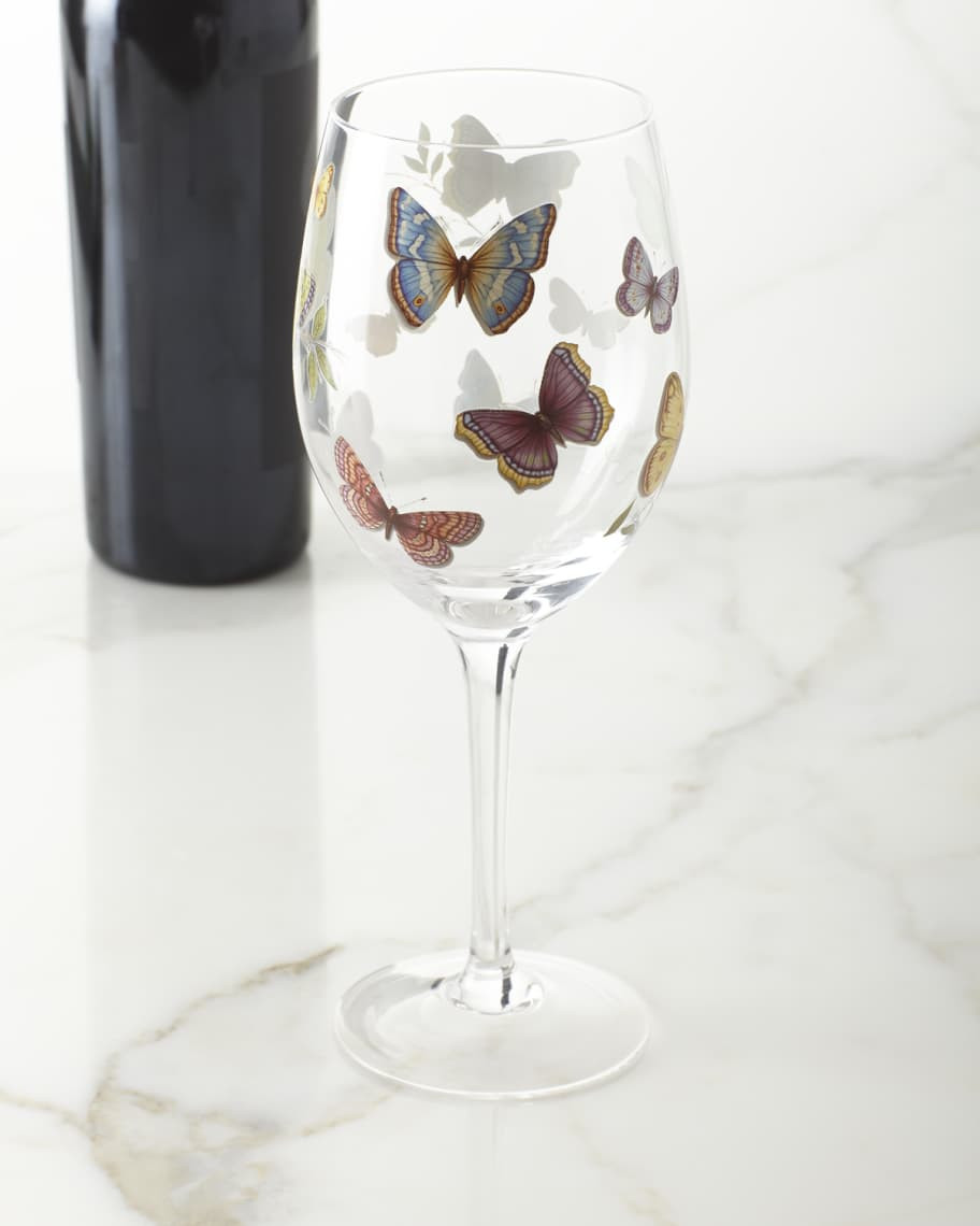 Neiman Marcus Butterfly Applique Wine Glasses, Set of 4 | Neiman Marcus