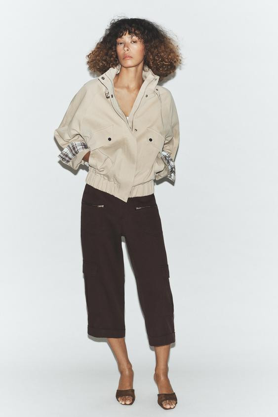 OVERSIZE HIGH NECK BOMBER JACKET | Zara UK