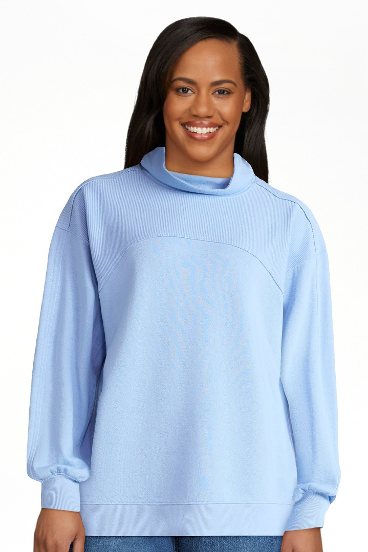 Time and Tru Women's Ottoman Ribbed Pullover Top with Long Sleeves, Size XS-XXXL | Walmart (US)