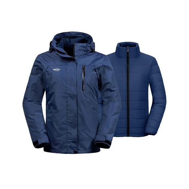 Wantdo Women's 3-in-1 Ski Jacket Insulated Winter Snow Coat with Puffer Liner Navy Size S | Walmart (US)