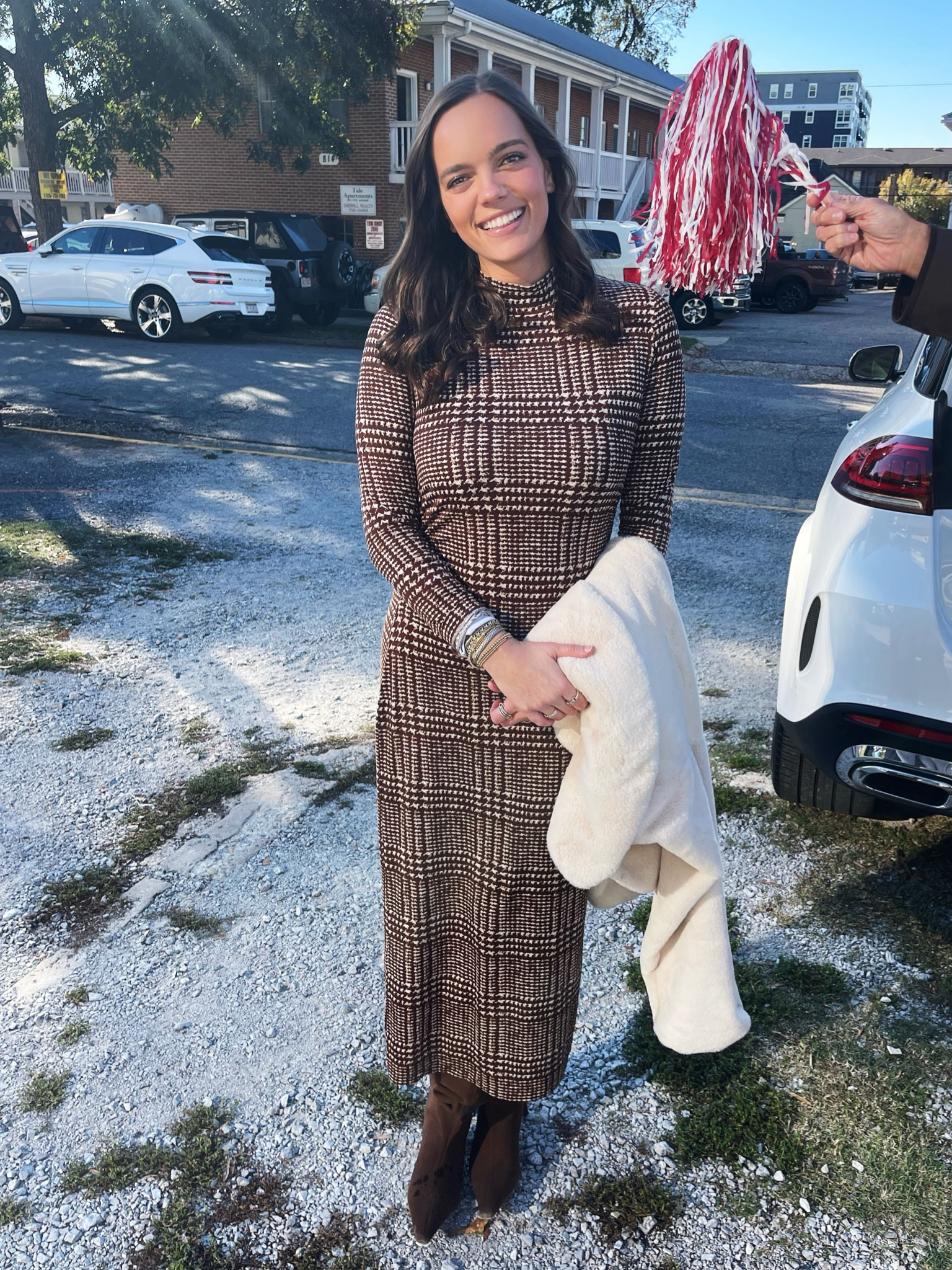 The perfect fall dress! #gameday 