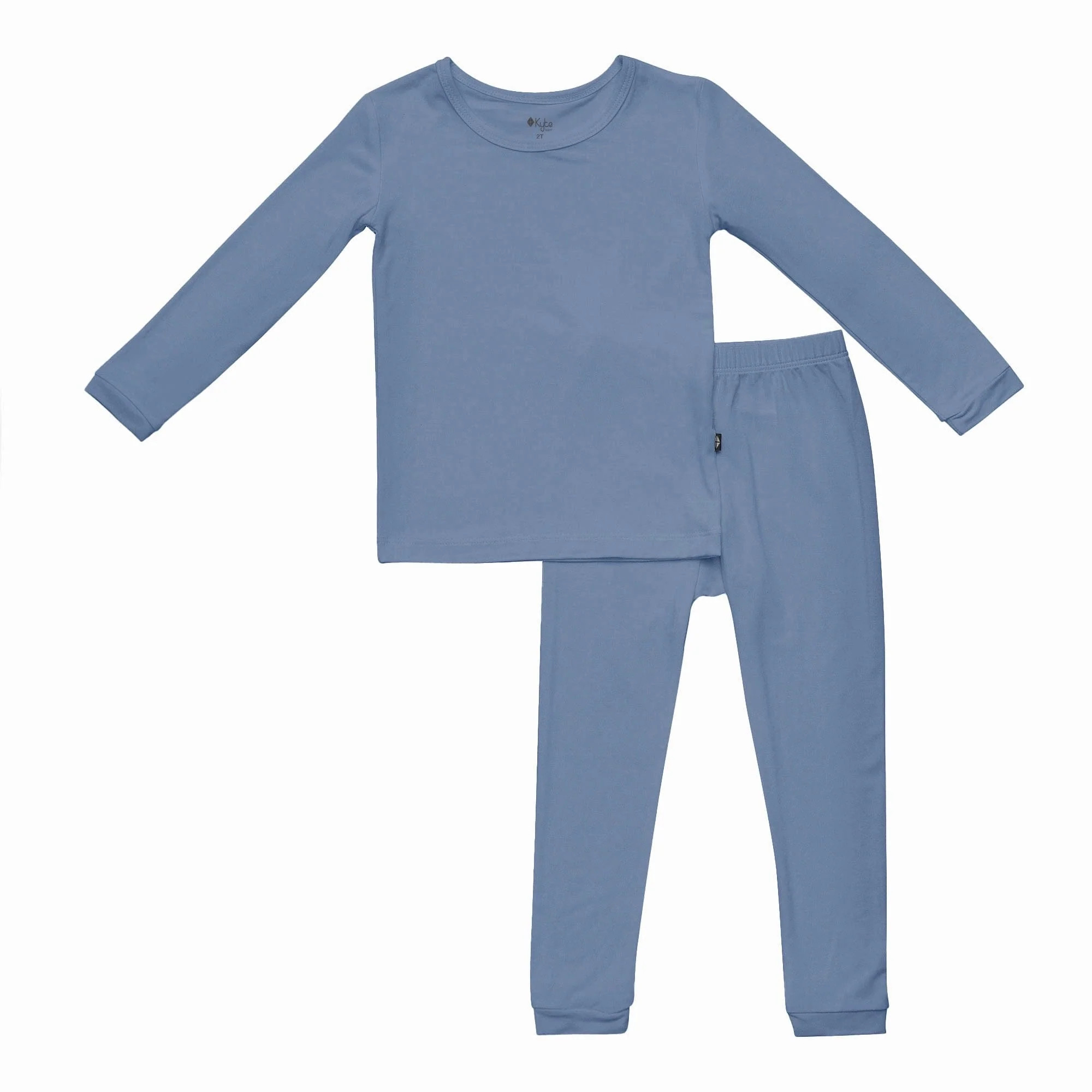 Long Sleeve Pajamas in Slate | Kyte BABY