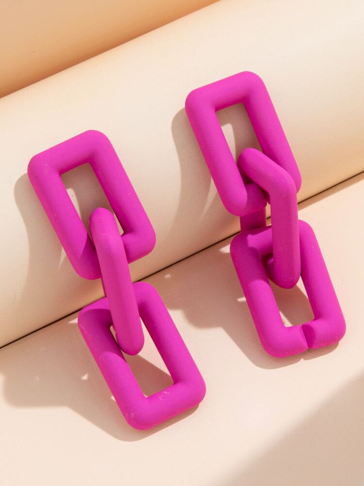 Geo Link Drop Earrings | SHEIN