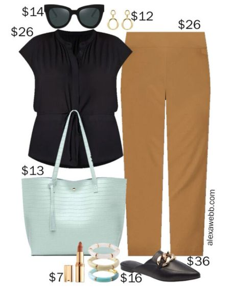 Plus Size on a Budget – Summer Business Casual Outfit - A plus size summer business casual outfit with a black blouse and tan pants by Alexa Webb.

#LTKWorkwear #LTKPlusSize #LTKStyleTip