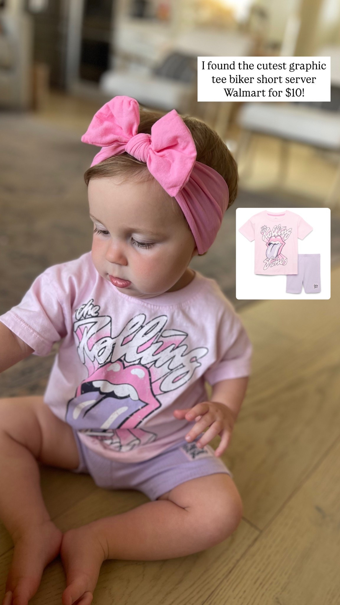 The cutest graphic tee biker short sets for $10 at Walmart! Finley is wearing a 12 month 

#LTKBaby #LTKSaleAlert #LTKKids