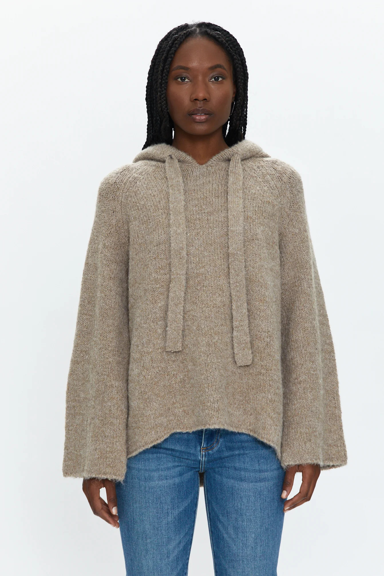 Elena Oversized Hoodie - Taupe | Pistola Denim