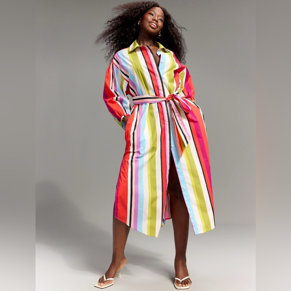 NWT! Old Navy x Christopher John Rogers Maxi Shirt Dress - Large | Poshmark