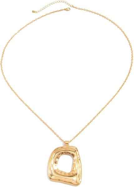 Chunky Gold Geometric Hollow Square Necklace For Women Irregular Square Pendant Necklace Punk Hip... | Amazon (US)