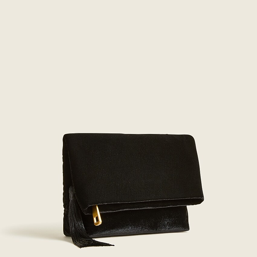 Velvet foldover clutch | J. Crew US