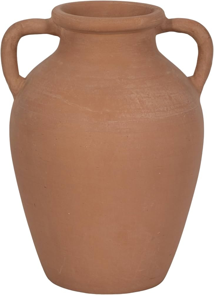 Sagebrook Home Elegant Terracotta Handled Vase - Enhance Your Space | Amazon (US)