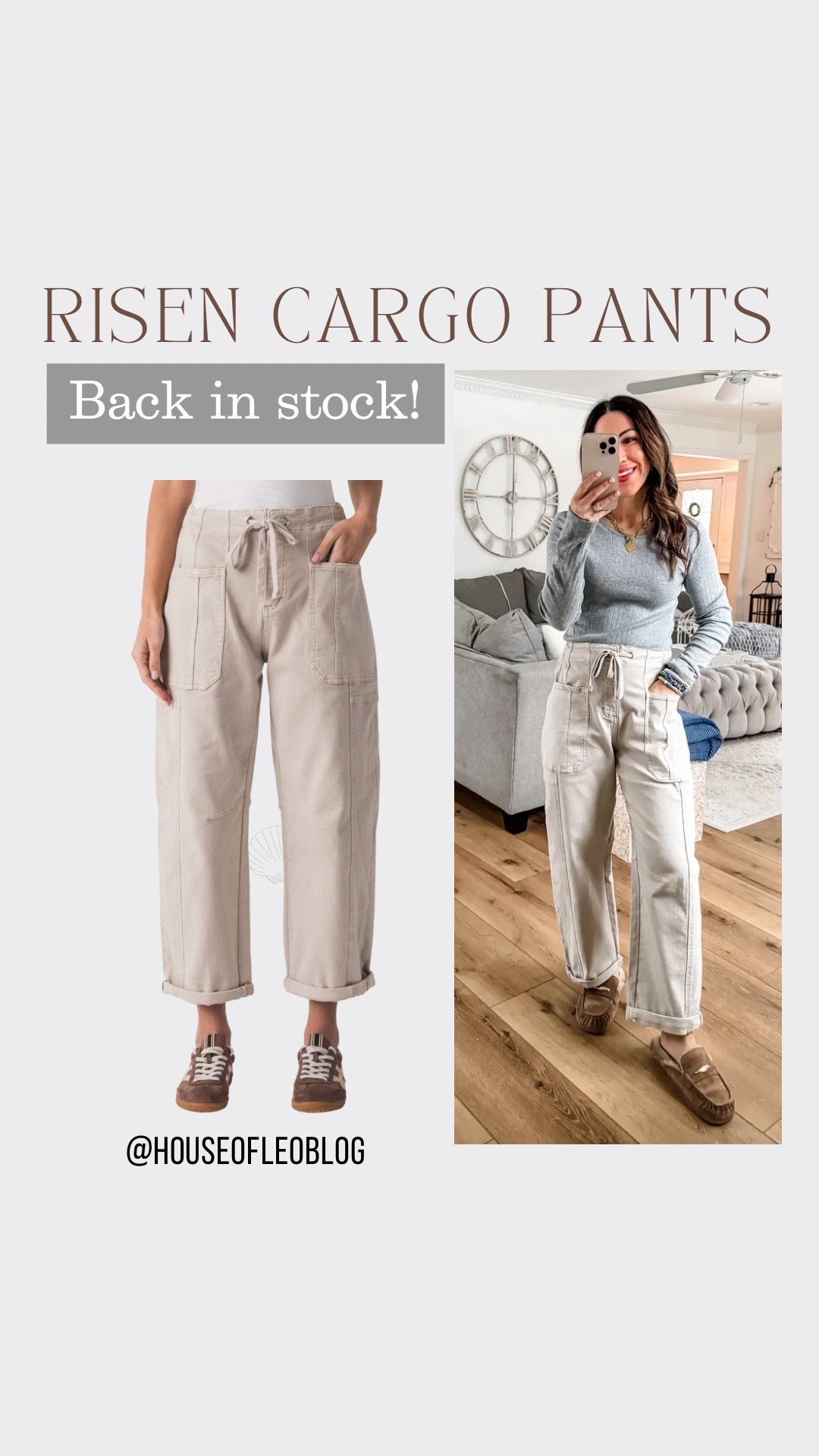 Wearing 25 cargo pants. Small top. Shoe size down.

#LTKPetite #LTKOver40