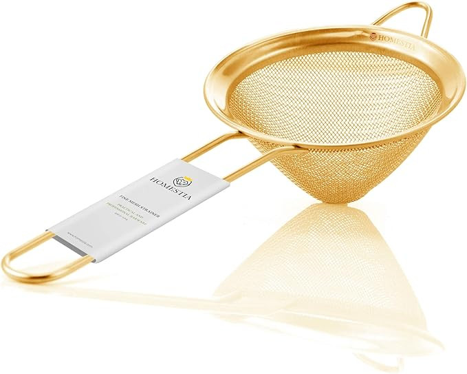 Homestia 3.3" Fine Mesh Strainer for Kitchen, 304 Stainless Steel, Cocktail Sieve, Food Sifters, ... | Amazon (US)