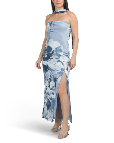 Strapless Placed Floral Maxi Dress | Juniors | Marshalls | Marshalls