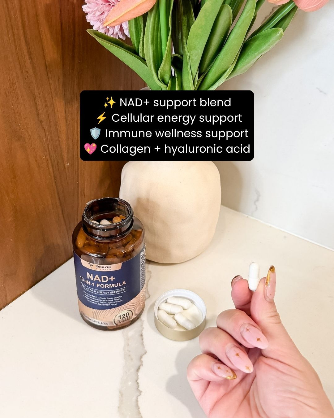 Support your daily wellness routine 🌿✨ with these 13-in-1 NAD+ capsules! Formulated with a blend of wellness-focused ingredients, they're an easy addition to your everyday routine to help you stay consistent with your health goals 💖💊. Perfect for busy lifestyles that call for convenient daily support 👀✨. Trust me, this is one supplement you'll want to keep stocked 💕

#nad #wellnessessentials #healthylifestyle #supplements #dailywellness #selfcare #healthyhabits #nutrition #wellnessjourney #healthgoals #wellbeing #dailyroutine #healthsupport #lifestyleupgrade #ltkhealth #ltkfinds #musthave #wellnessinspo #healthyliving #dailyessentials 

 