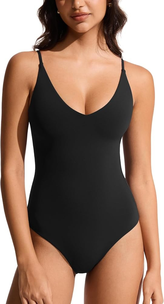 Double Layer, Non Padded, Buttery Soft, Medium Bum Coverage, Tummy Control, Swim, Bathing Suit fo... | Amazon (US)